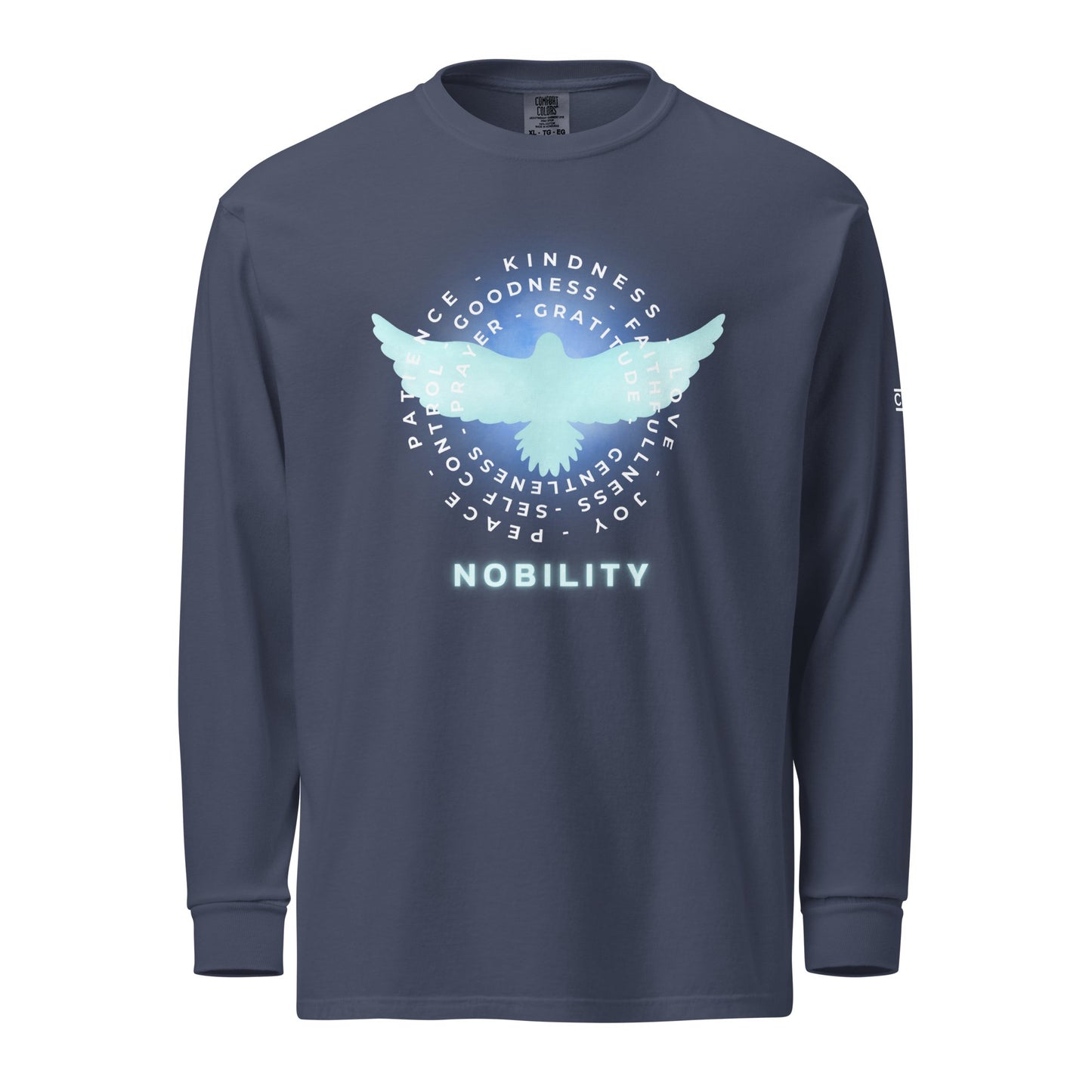 Blue Nobility Concept Heavyweight Long Sleeve Shirt - Nubreed.love