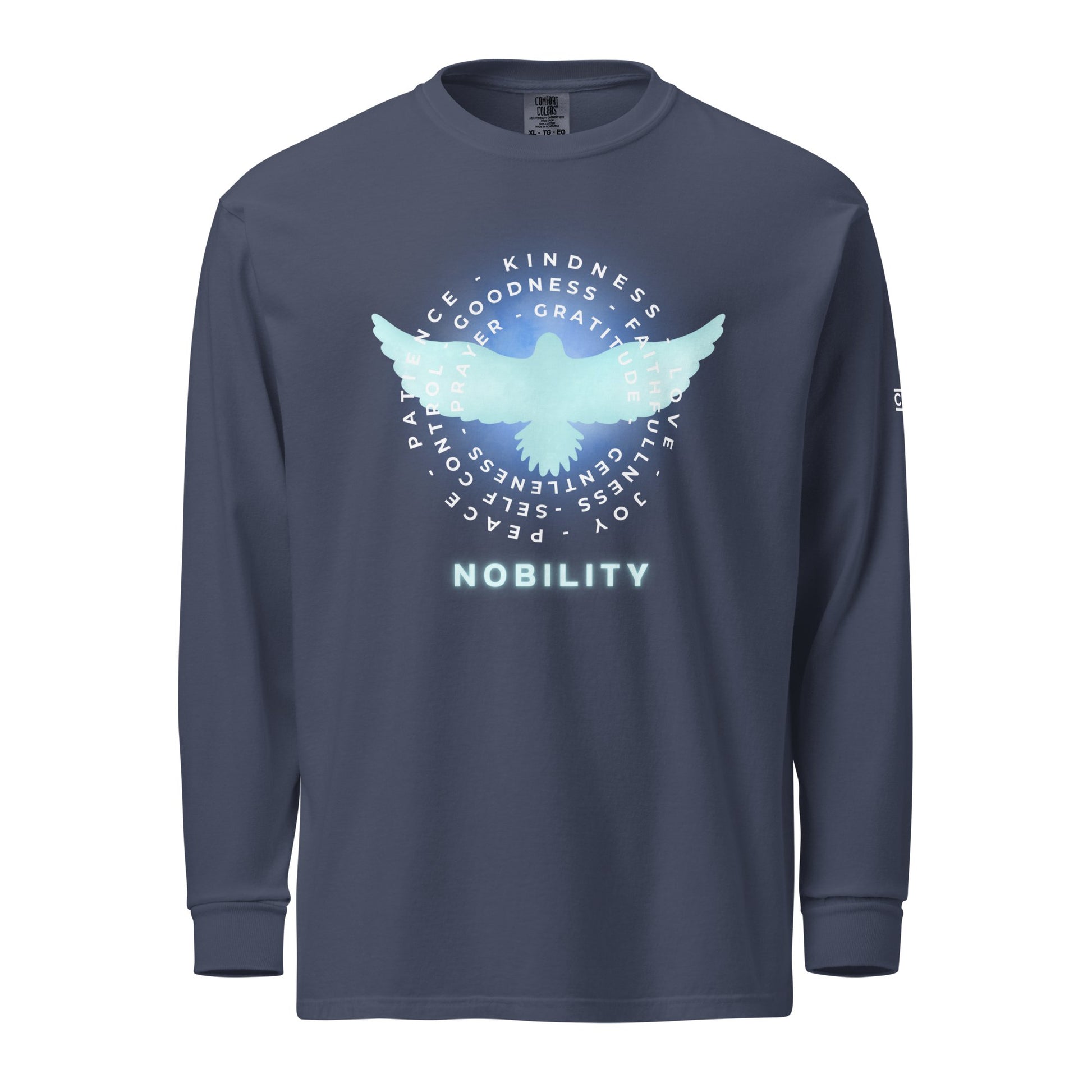 Blue Nobility Concept Heavyweight Long Sleeve Shirt - Nubreed.love