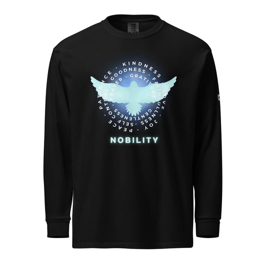 Blue Nobility Concept Heavyweight Long Sleeve Shirt - Nubreed.love