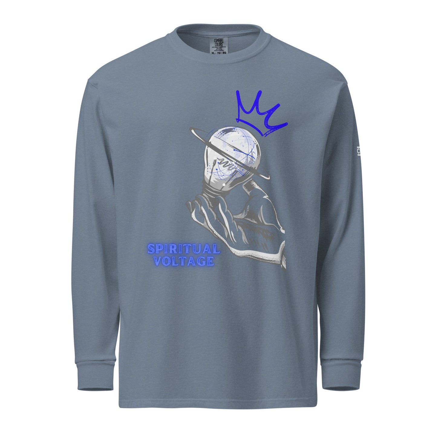 Blue Spiritual Voltage Heavyweight Long Sleeve - Nubreed.love
