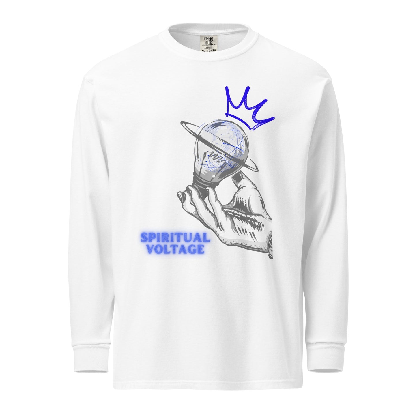 Blue Spiritual Voltage Heavyweight Long Sleeve - Nubreed.love