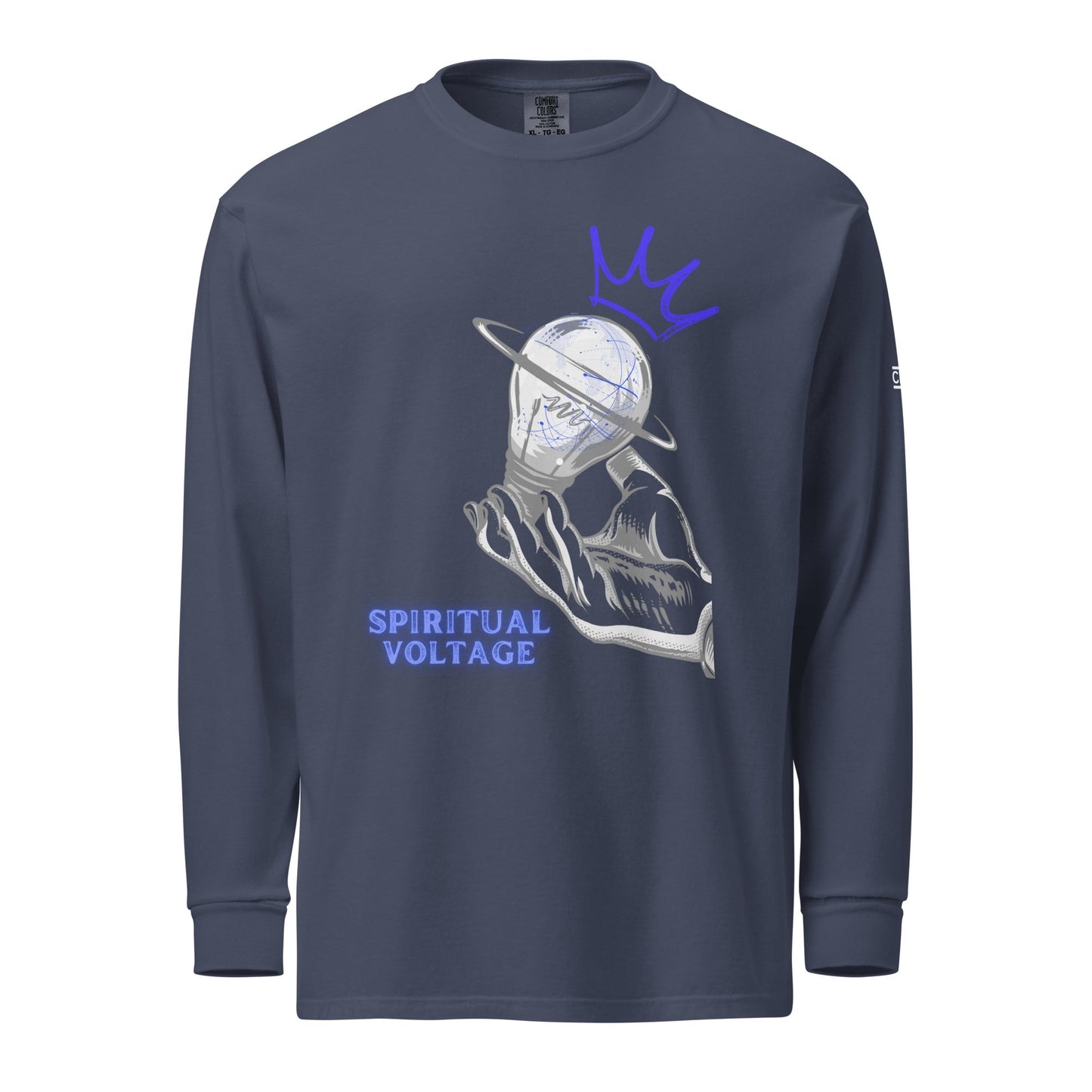 Blue Spiritual Voltage Heavyweight Long Sleeve - Nubreed.love