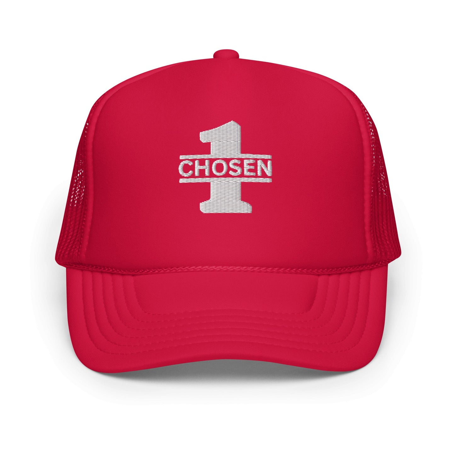 Chosen 1 White Theme Trucker Hat - Nubreed.love