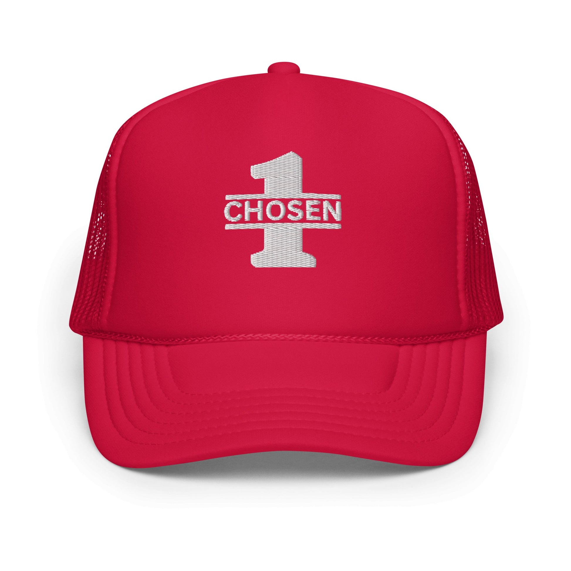 Chosen 1 White Theme Trucker Hat - Nubreed.love
