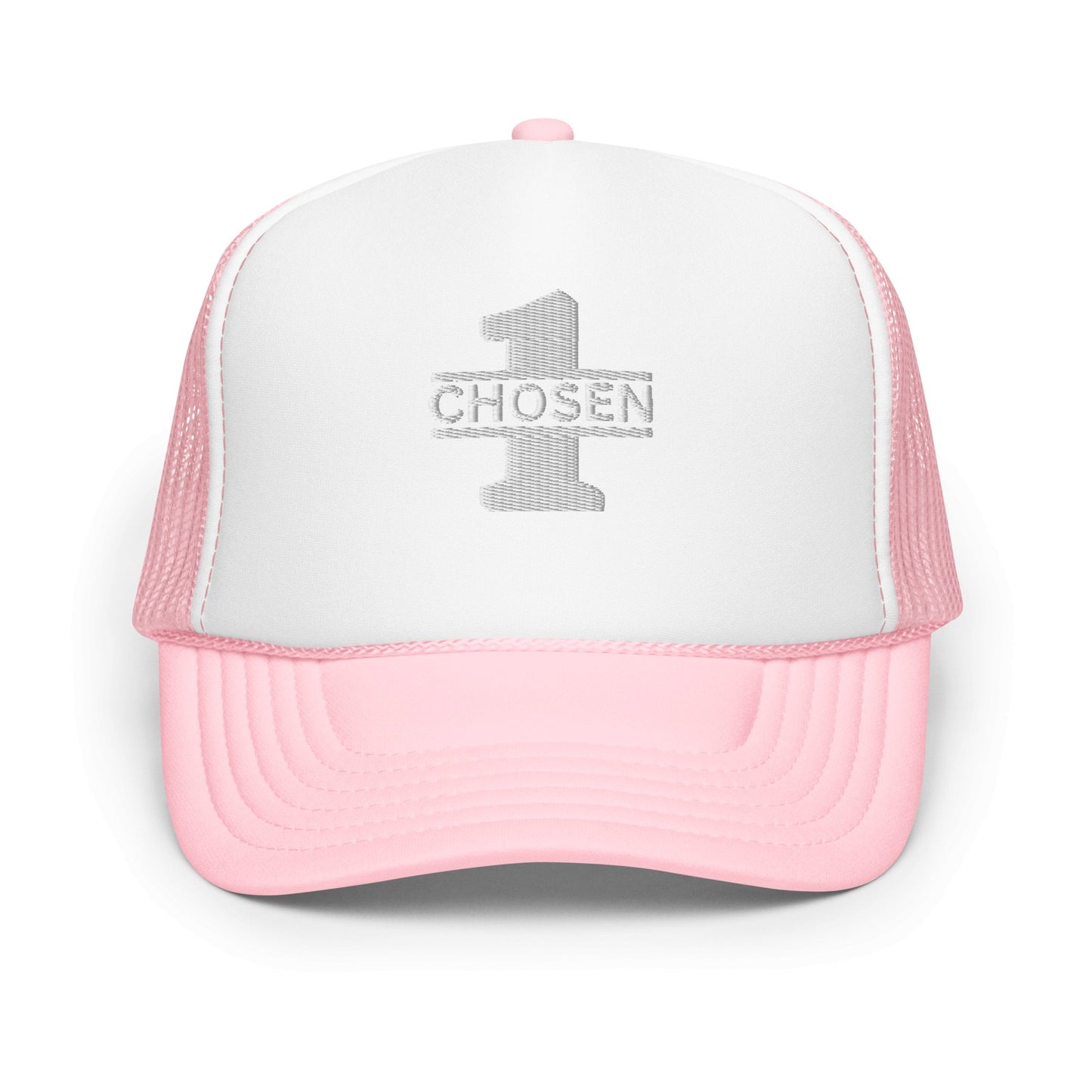 Chosen 1 White Theme Trucker Hat - Nubreed.love