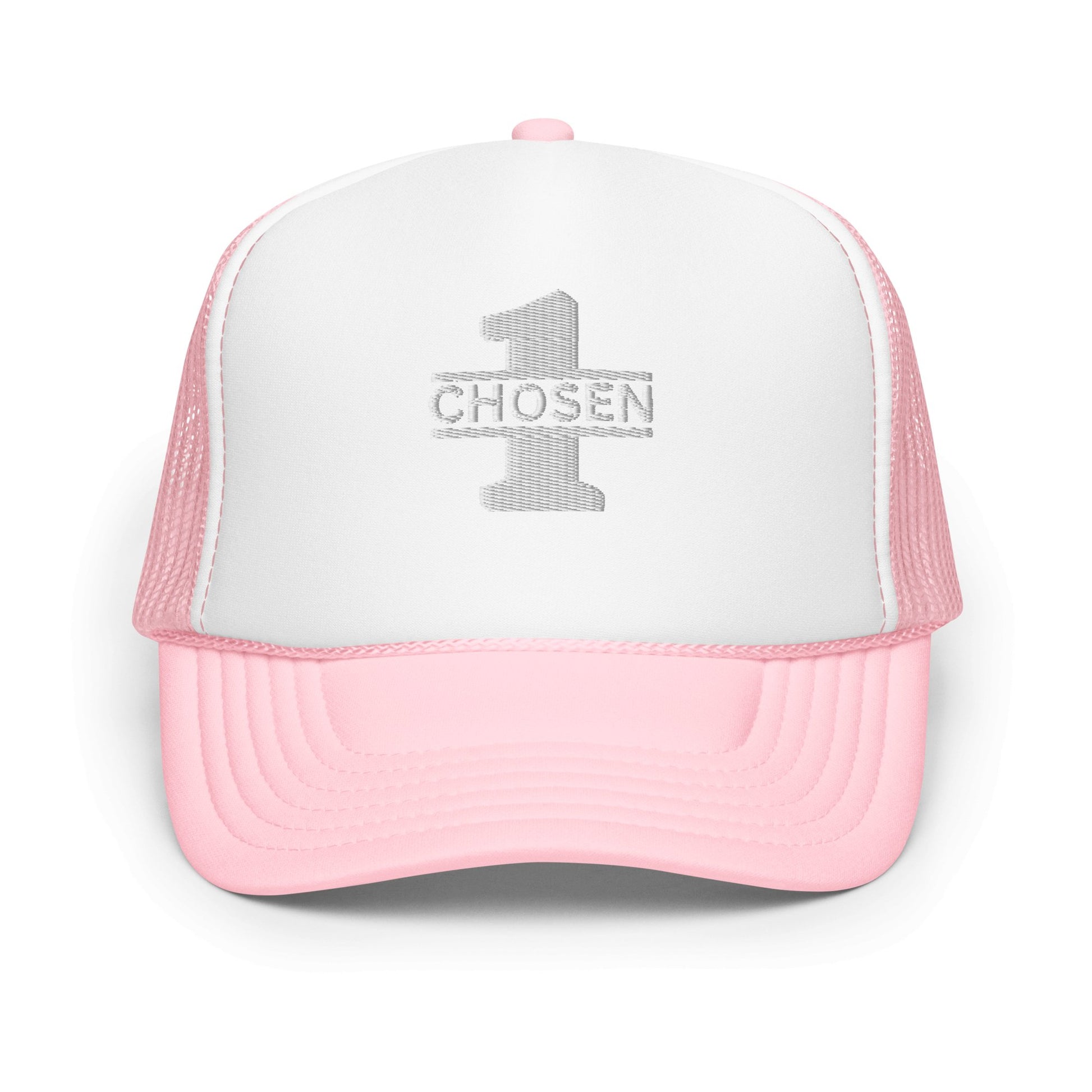 Chosen 1 White Theme Trucker Hat - Nubreed.love