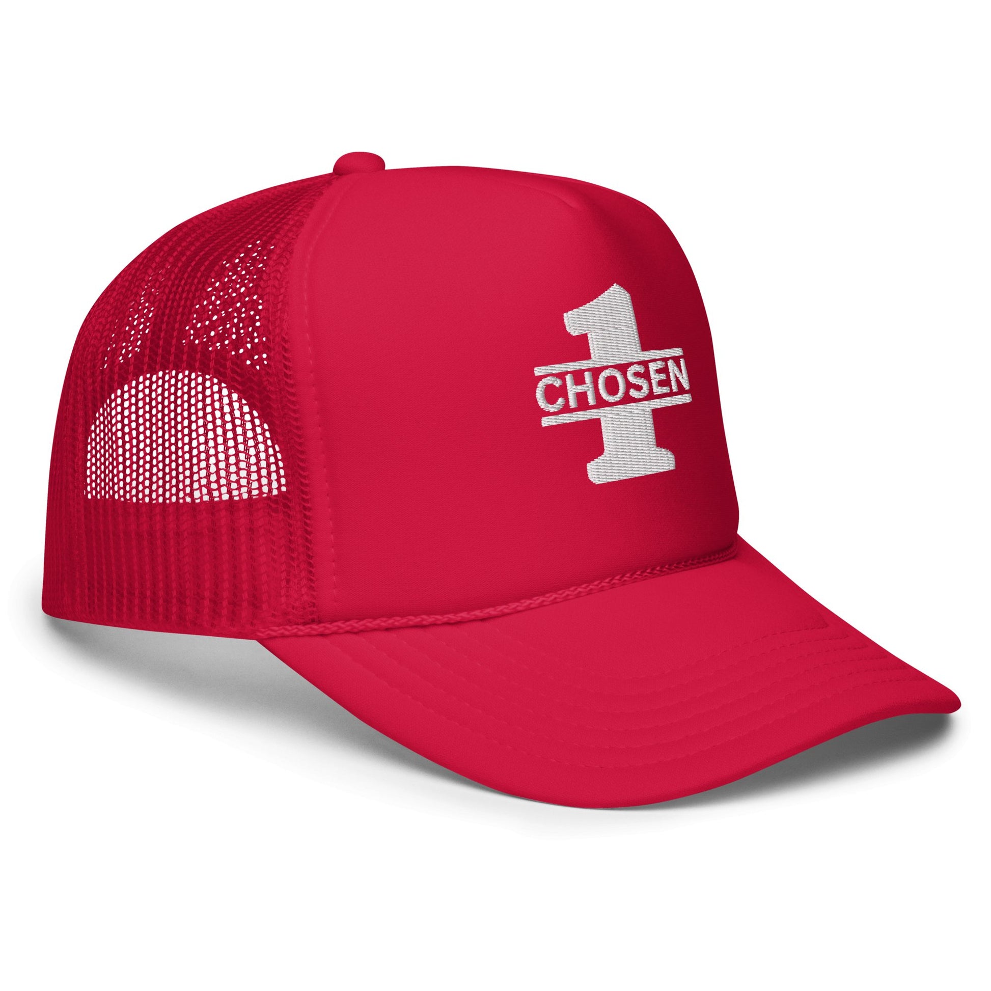 Chosen 1 White Theme Trucker Hat - Nubreed.love
