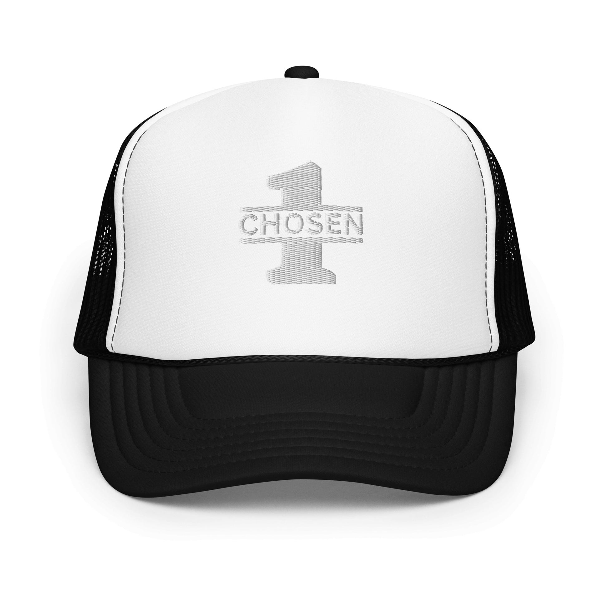 Chosen 1 White Theme Trucker Hat - Nubreed.love