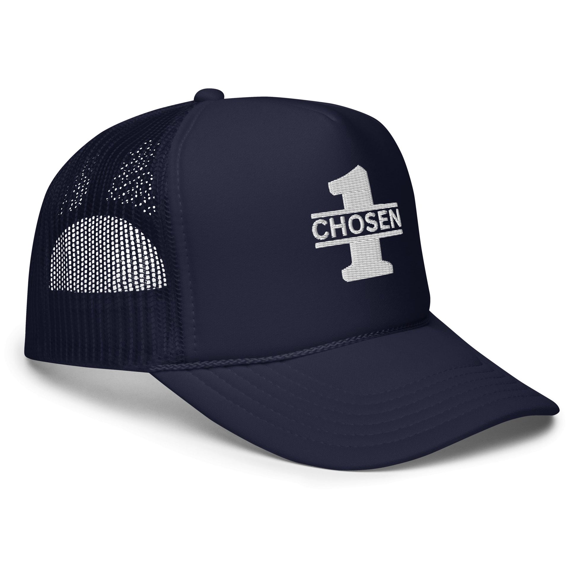 Chosen 1 White Theme Trucker Hat - Nubreed.love