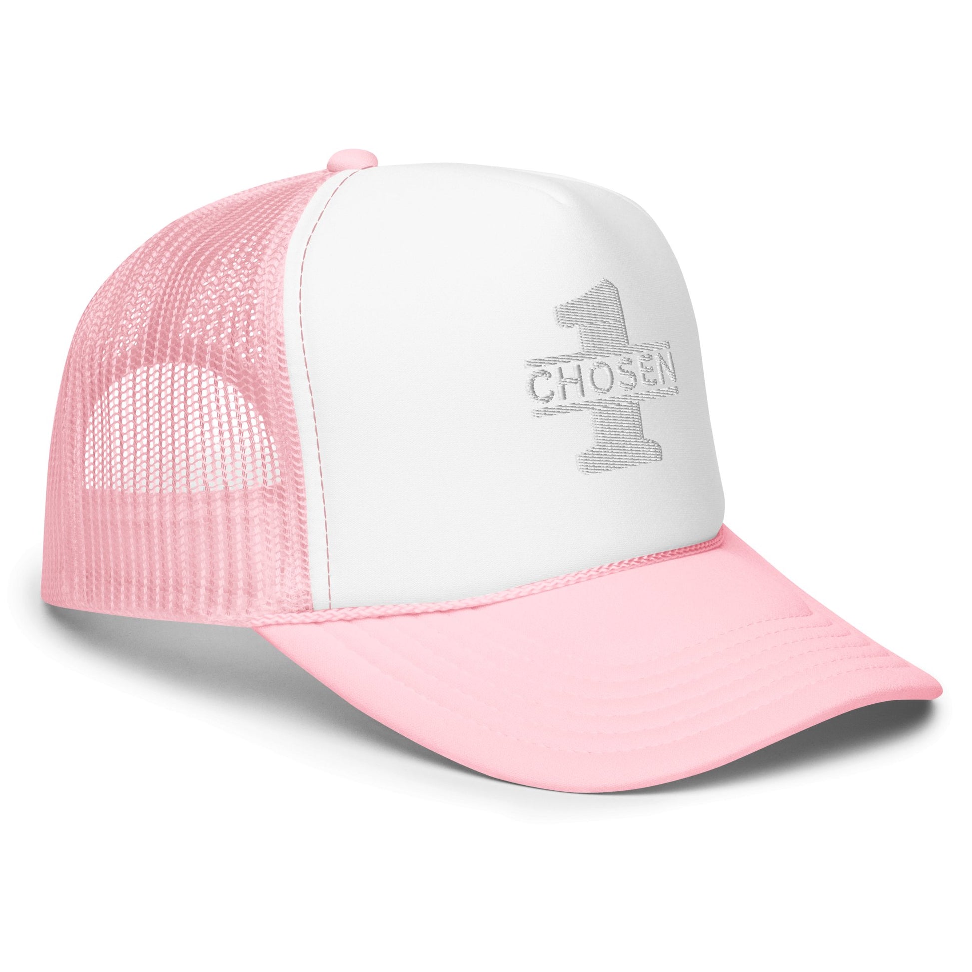 Chosen 1 White Theme Trucker Hat - Nubreed.love