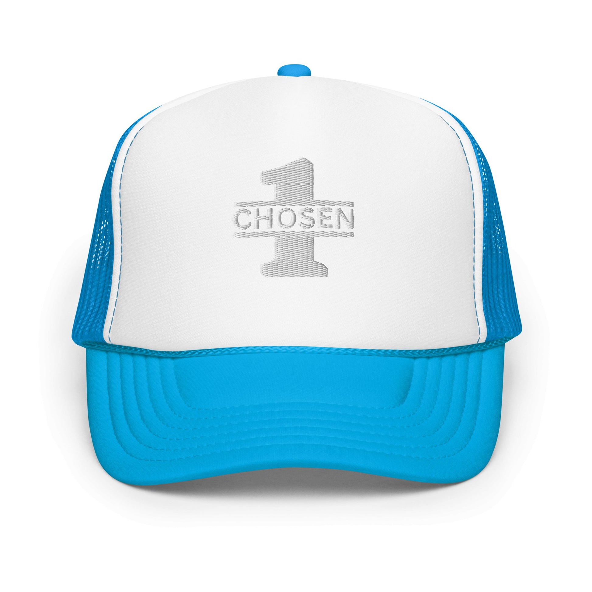 Chosen 1 White Theme Trucker Hat - Nubreed.love