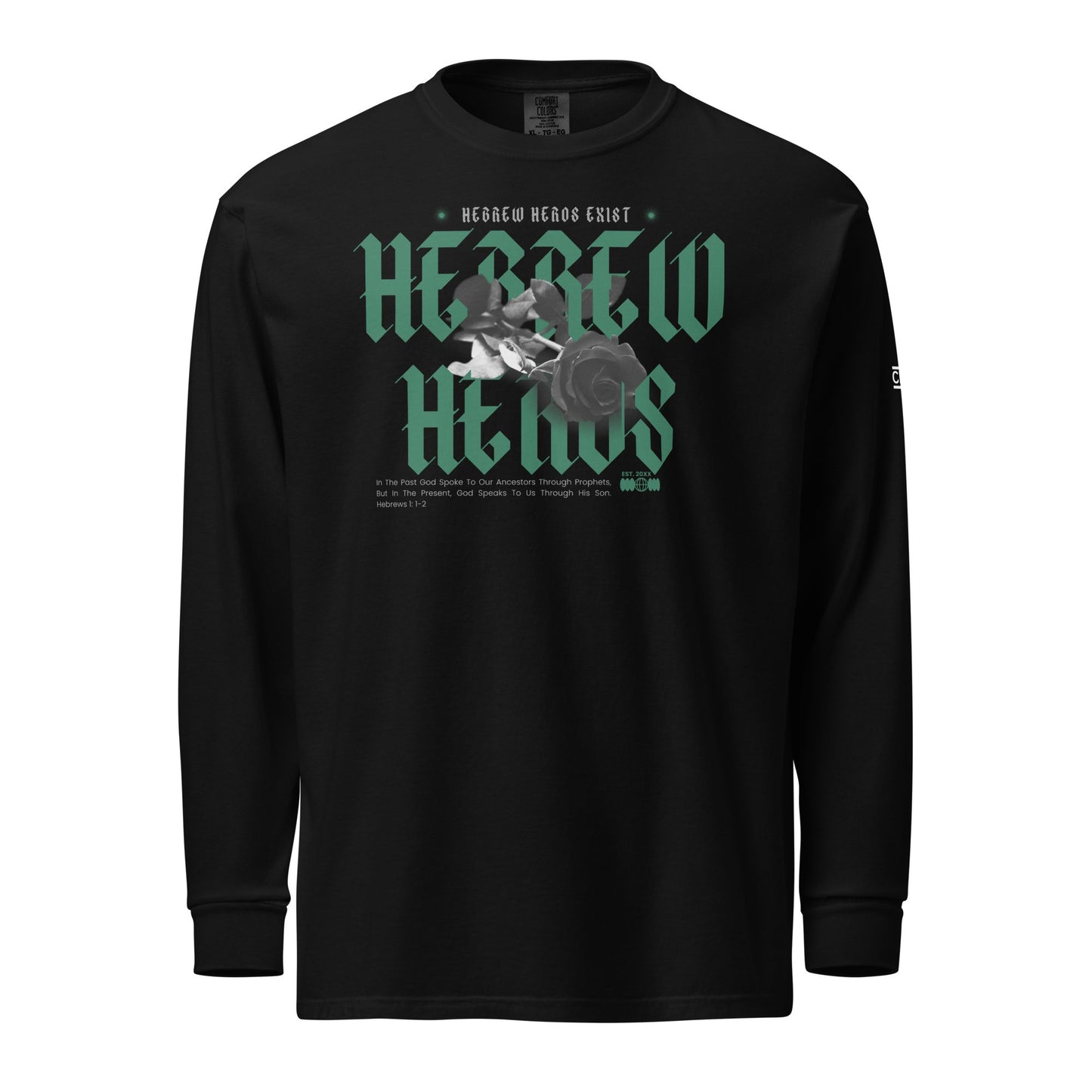 Green Hebrew Hero's Heavyweight Long Sleeve Shirt - Nubreed.love
