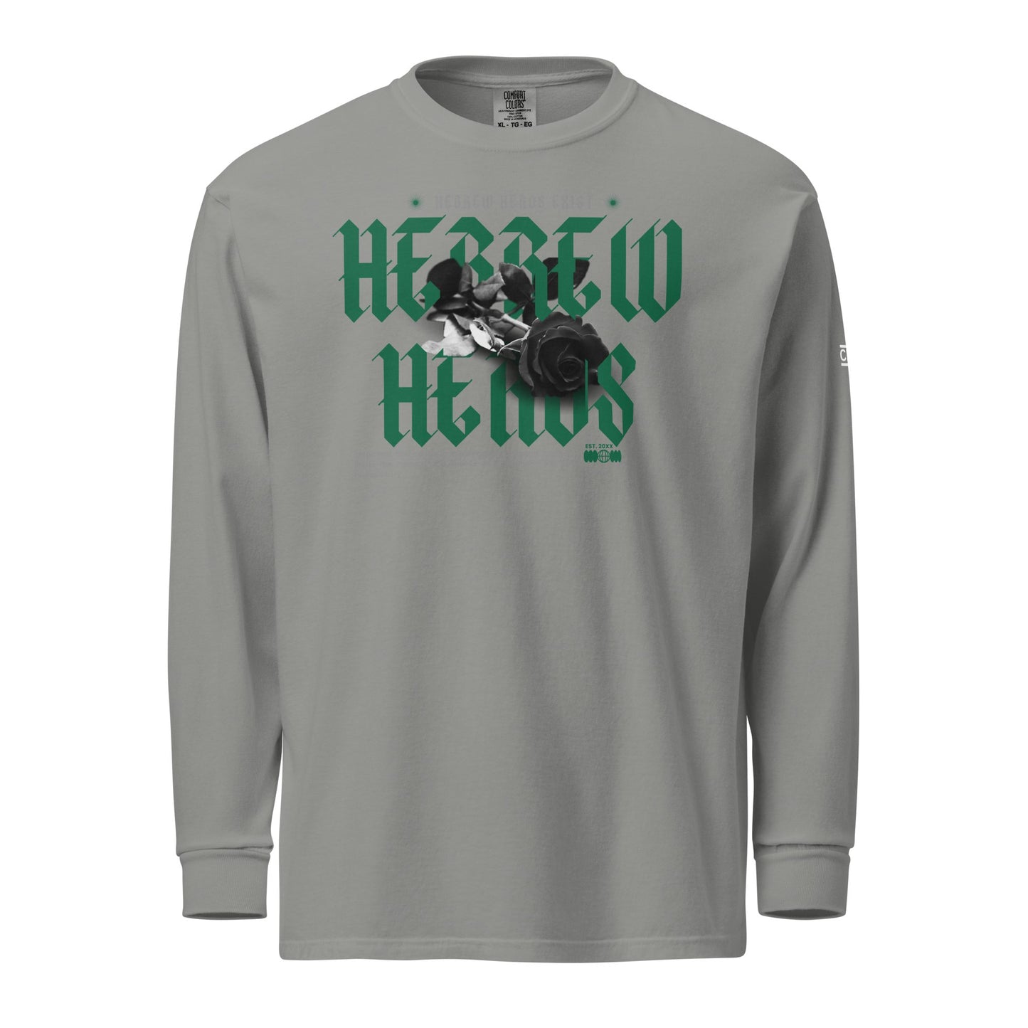 Green Hebrew Hero's Heavyweight Long Sleeve Shirt - Nubreed.love
