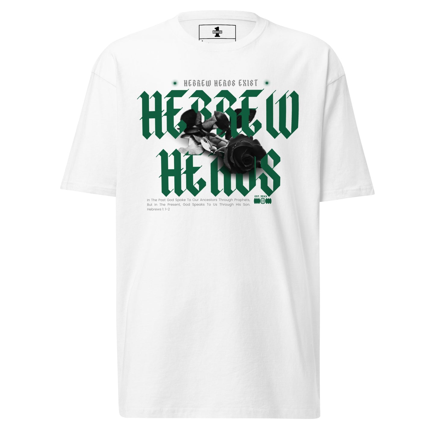Green Hebrew Hero's Heavyweight Tee - Nubreed.love