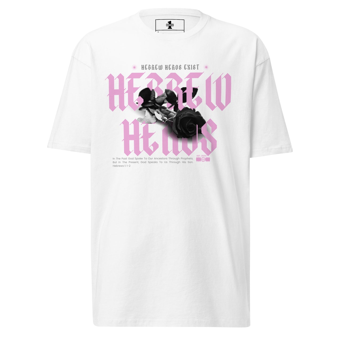 Hebrew Hero's Light Pink Heavyweight Tee - Nubreed.love