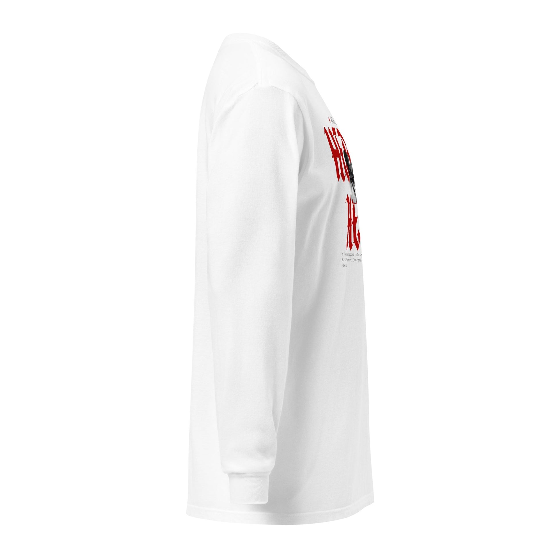 Red Hebrew Hero's Heavyweight Long Sleeve Shirt - Nubreed.love