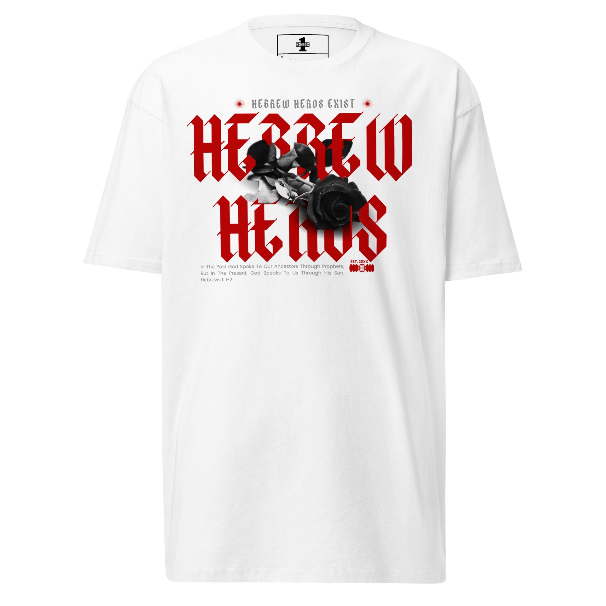 Red Hebrew Hero's Heavyweight Tee - Nubreed.love