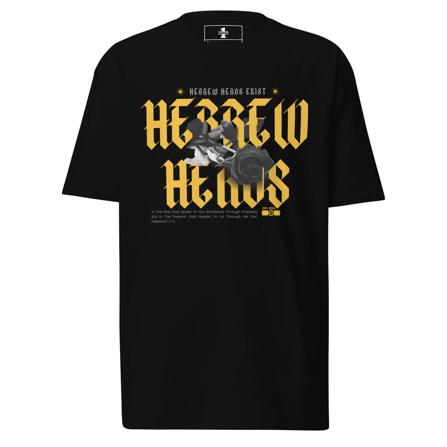 Yellow Hebrew Hero's Heavyweight Tee - Nubreed.love