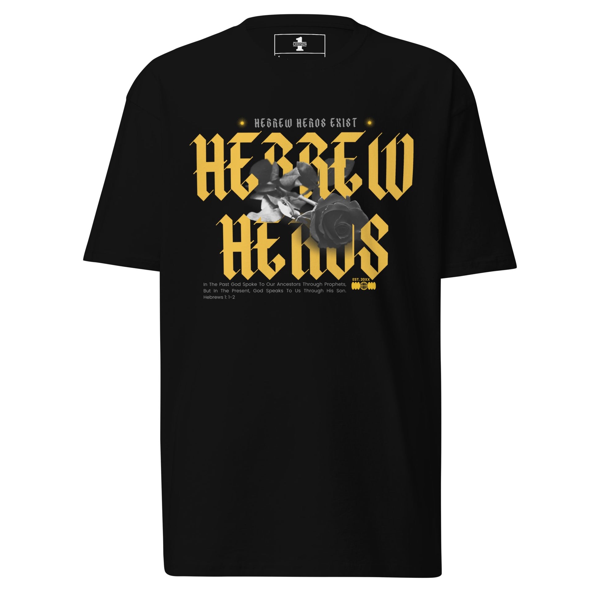 Yellow Hebrew Hero's Heavyweight Tee - Nubreed.love