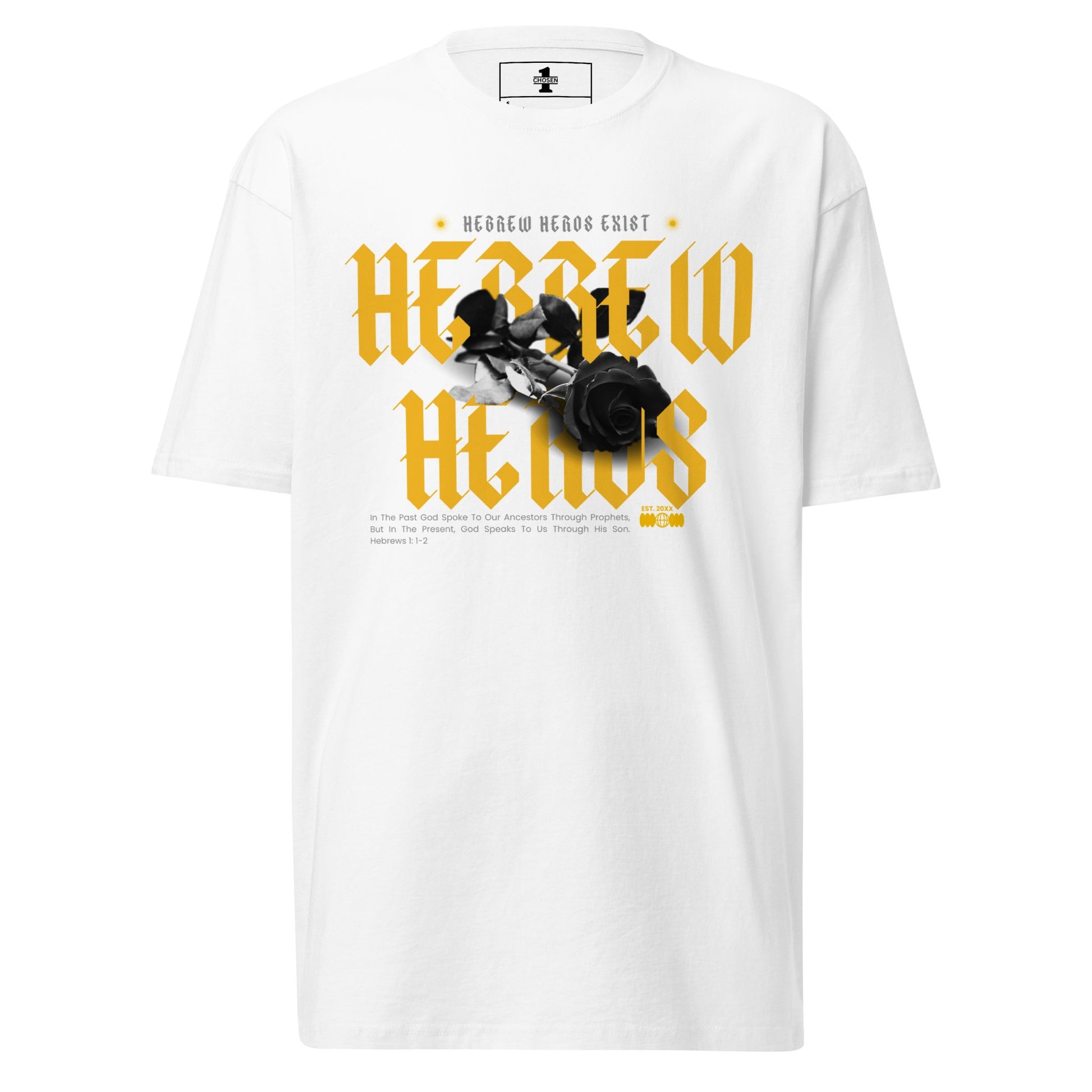 Yellow Hebrew Hero's Heavyweight Tee - Nubreed.love