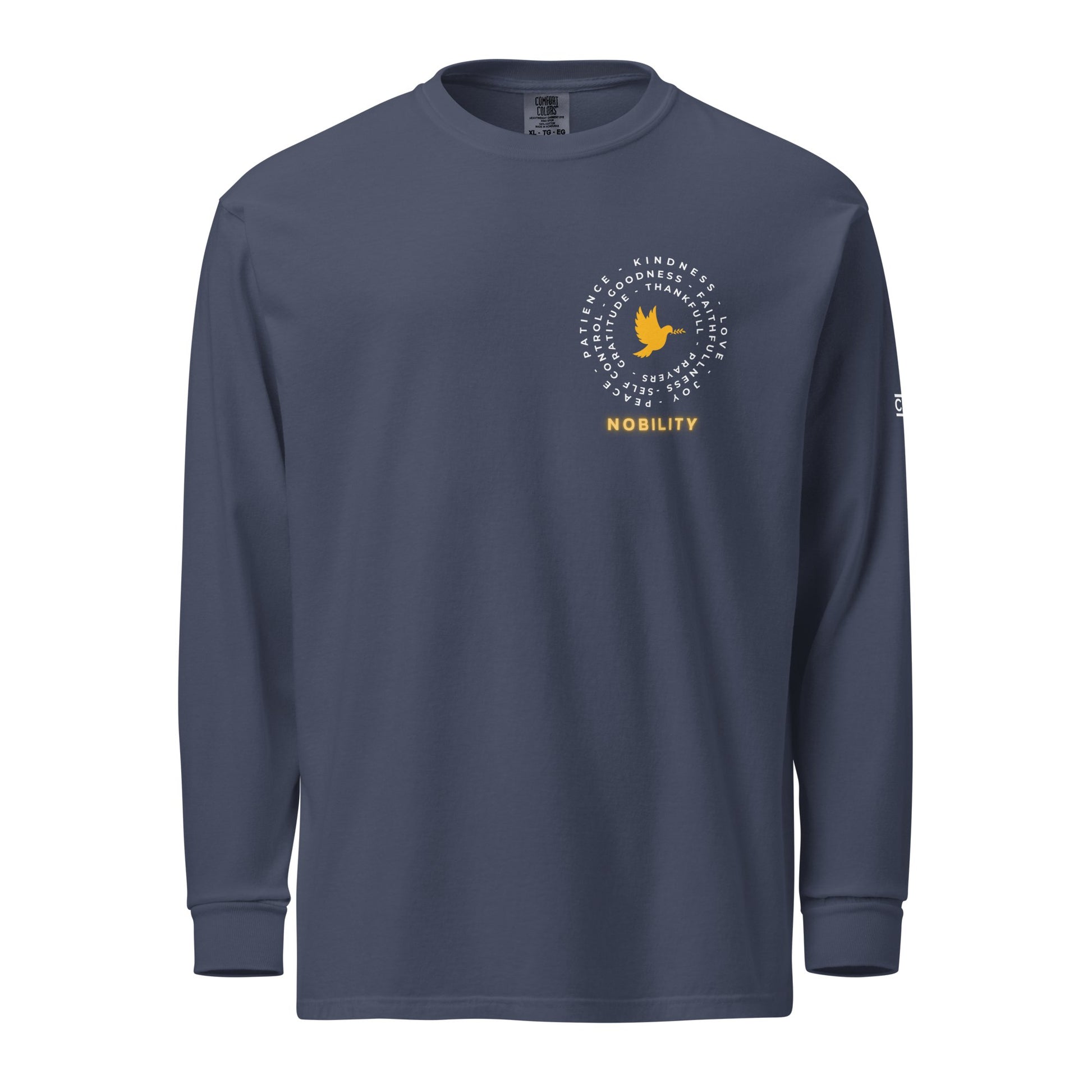 Yellow Nobility Concept Heavyweight Long Sleeve Shirt - Nubreed.love