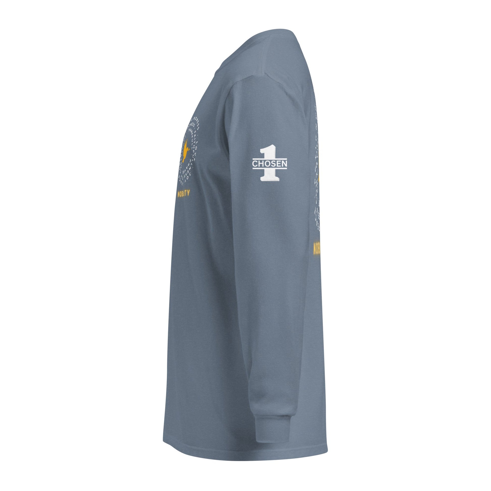 Yellow Nobility Concept Heavyweight Long Sleeve Shirt - Nubreed.love