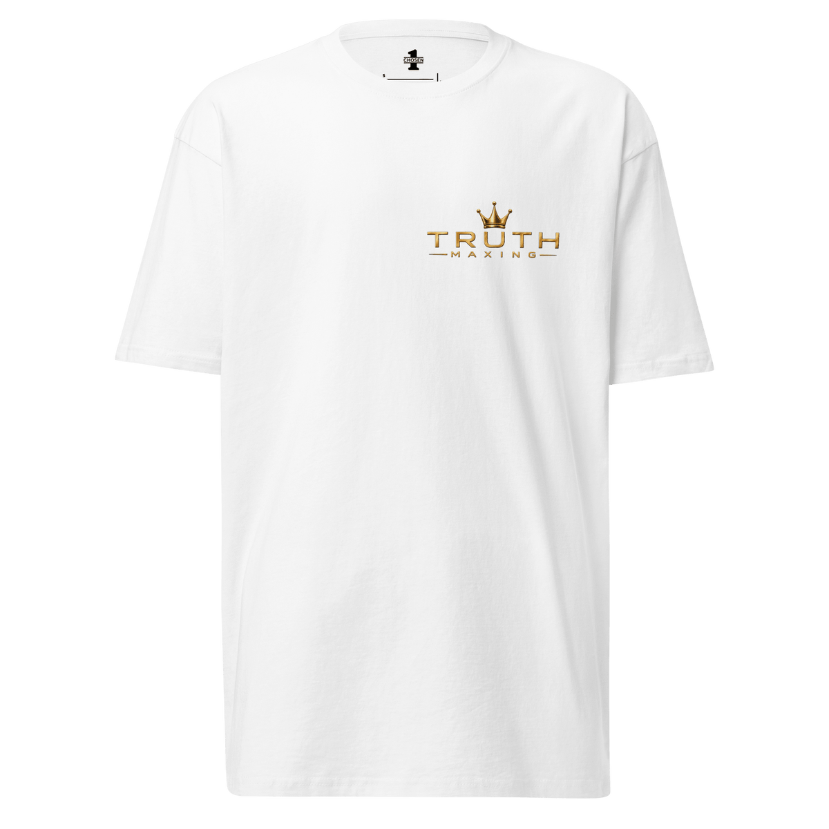 Nubreed Global Truth: Truth Maxing White Men’s premium heavyweight tee - Nubreed Global Truth