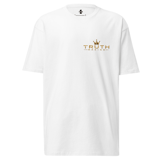Nubreed Global Truth: Truth Maxing White Men’s premium heavyweight tee - Nubreed Global Truth